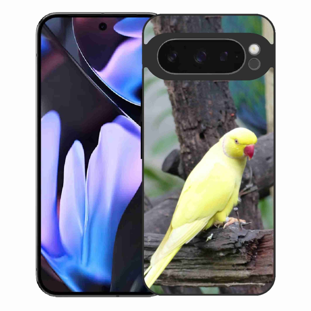 Zselés borítás mmCase a Google Pixel 9 Pro XL-hez - papagáj alexander sárga