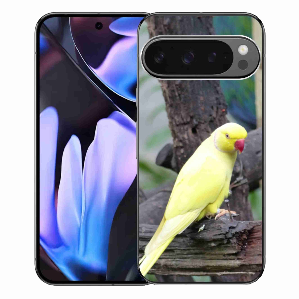 Zselés borítás mmCase a Google Pixel 9 Pro XL-hez - papagáj alexander sárga