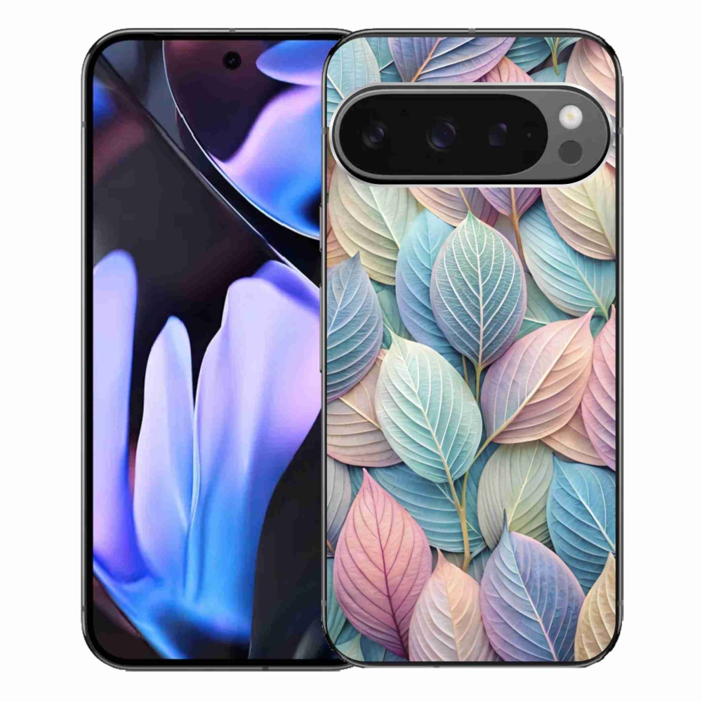 Zselés borítás mmCase a Google Pixel 9 Pro XL számára - pasztell levelek