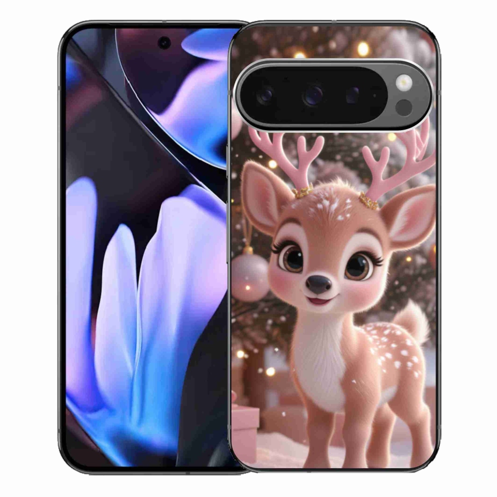Zselés borítás mmCase a Google Pixel 9 Pro XL számára - aranyos rénszarvas