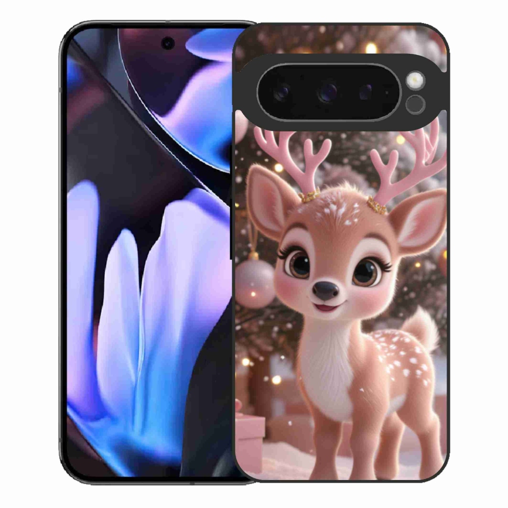 Zselés borítás mmCase a Google Pixel 9 Pro XL számára - aranyos rénszarvas