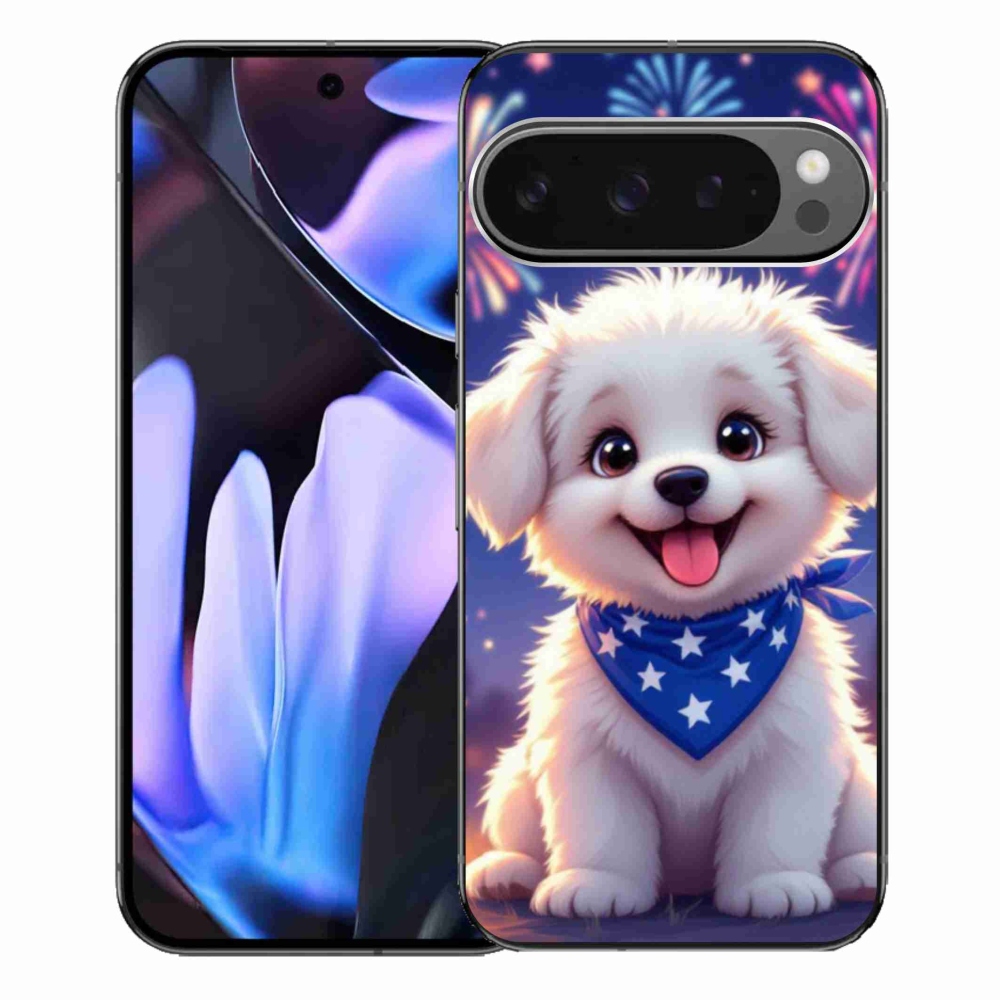 Gél borítás mmCase a Google Pixel 9 Pro XL számára - ünnepi kölyökkutya