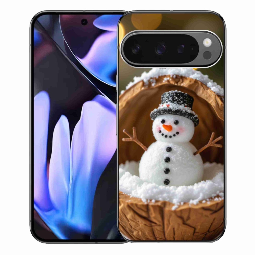 Gél borítás mmCase a Google Pixel 9 Pro XL számára - Hóember 4