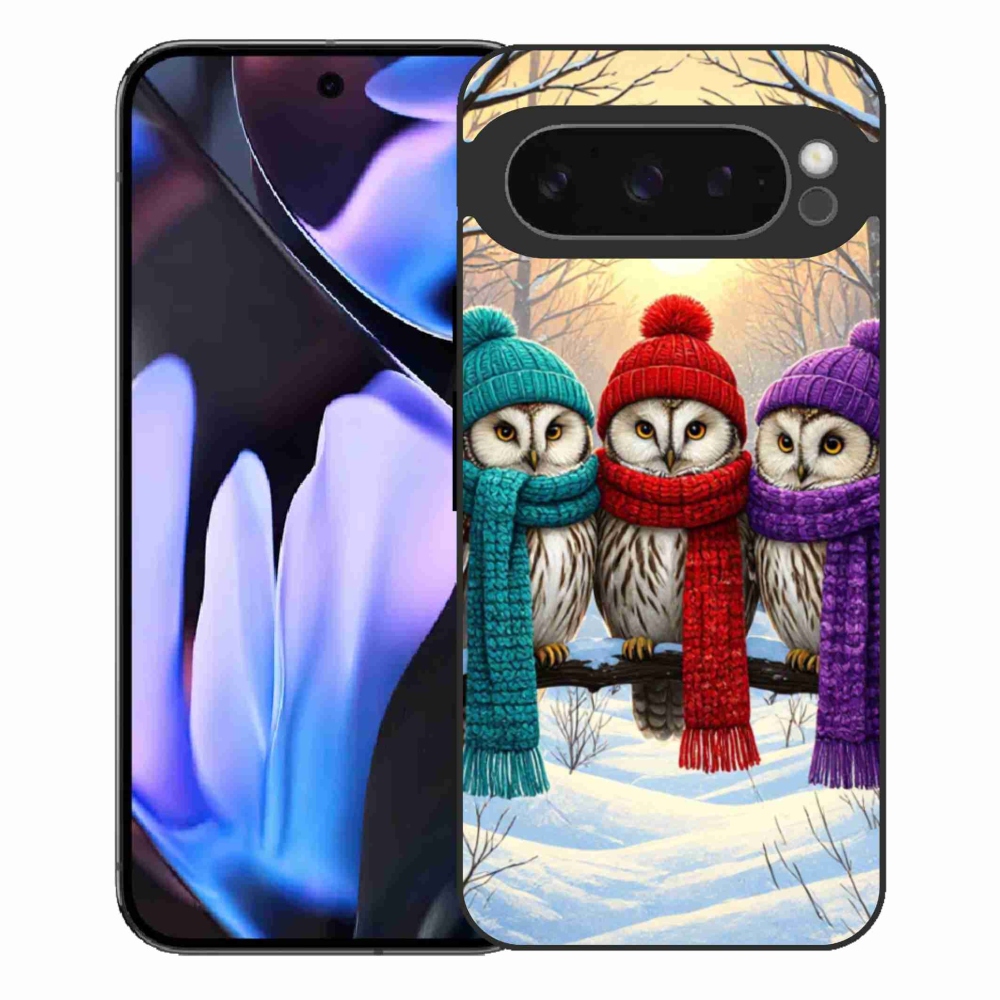 Gél borítás mmCase a Google Pixel 9 Pro XL-hez - bagoly barátok