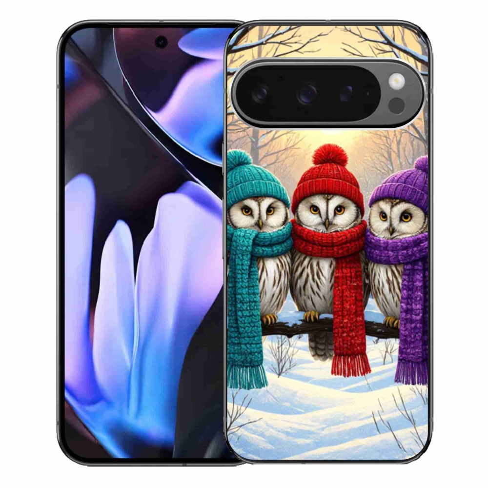 Gél borítás mmCase a Google Pixel 9 Pro XL-hez - bagoly barátok