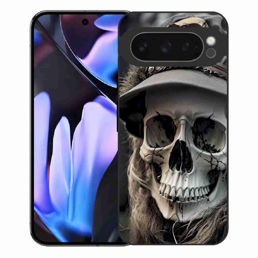 Zselés borítás mmCase a Google Pixel 9 Pro XL-hez - sötét koponya
