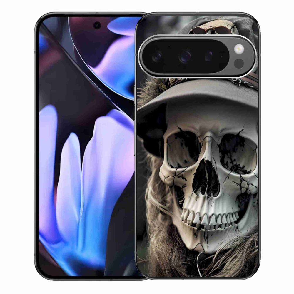Zselés borítás mmCase a Google Pixel 9 Pro XL-hez - sötét koponya