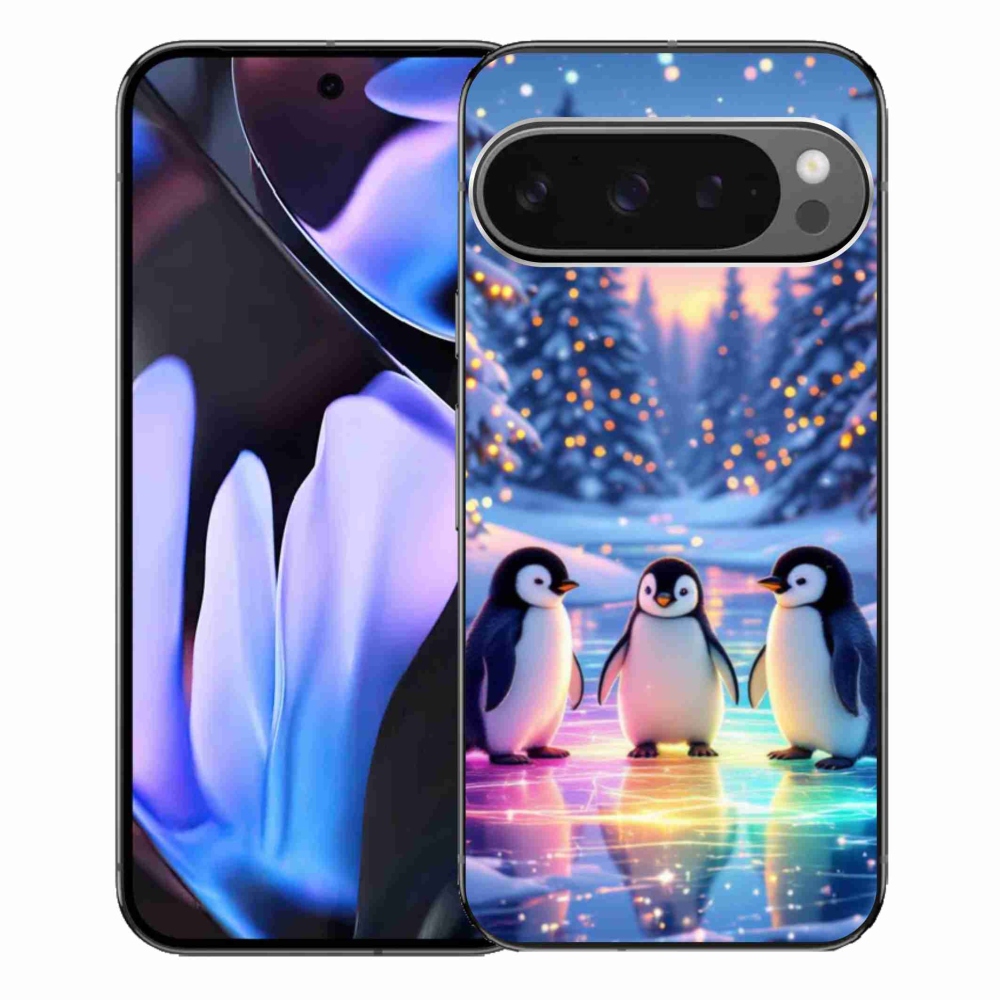 Zselés borítás mmCase a Google Pixel 9 Pro XL-hez - Pingvinek