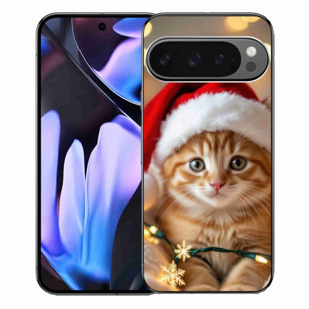 Gél borítás mmCase a Google Pixel 9 Pro XL számára - Karácsonyi cica