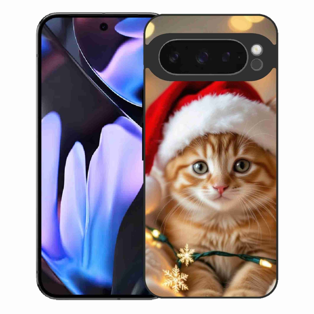 Gél borítás mmCase a Google Pixel 9 Pro XL számára - Karácsonyi cica