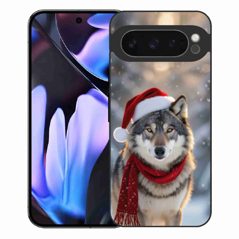 Gél borítás mmCase a Google Pixel 9 Pro XL-hez - Karácsonyi farkas