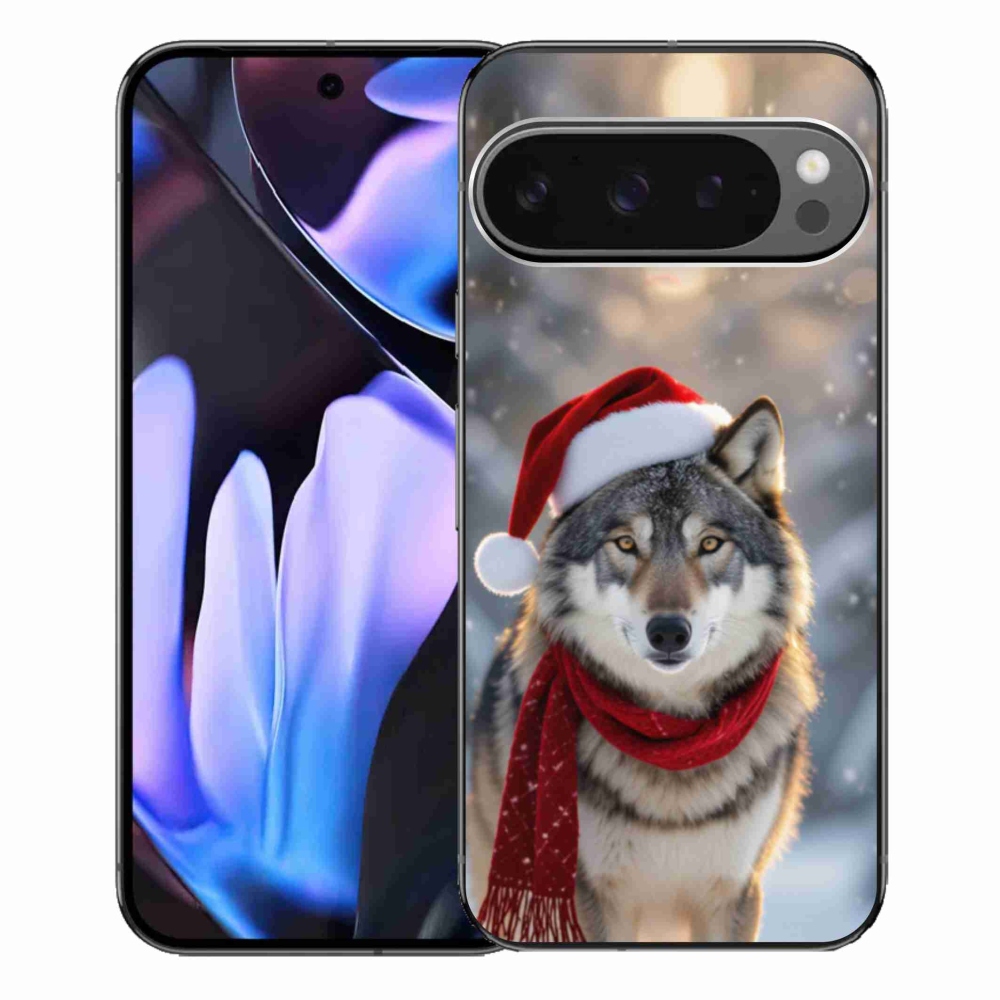 Gél borítás mmCase a Google Pixel 9 Pro XL-hez - Karácsonyi farkas