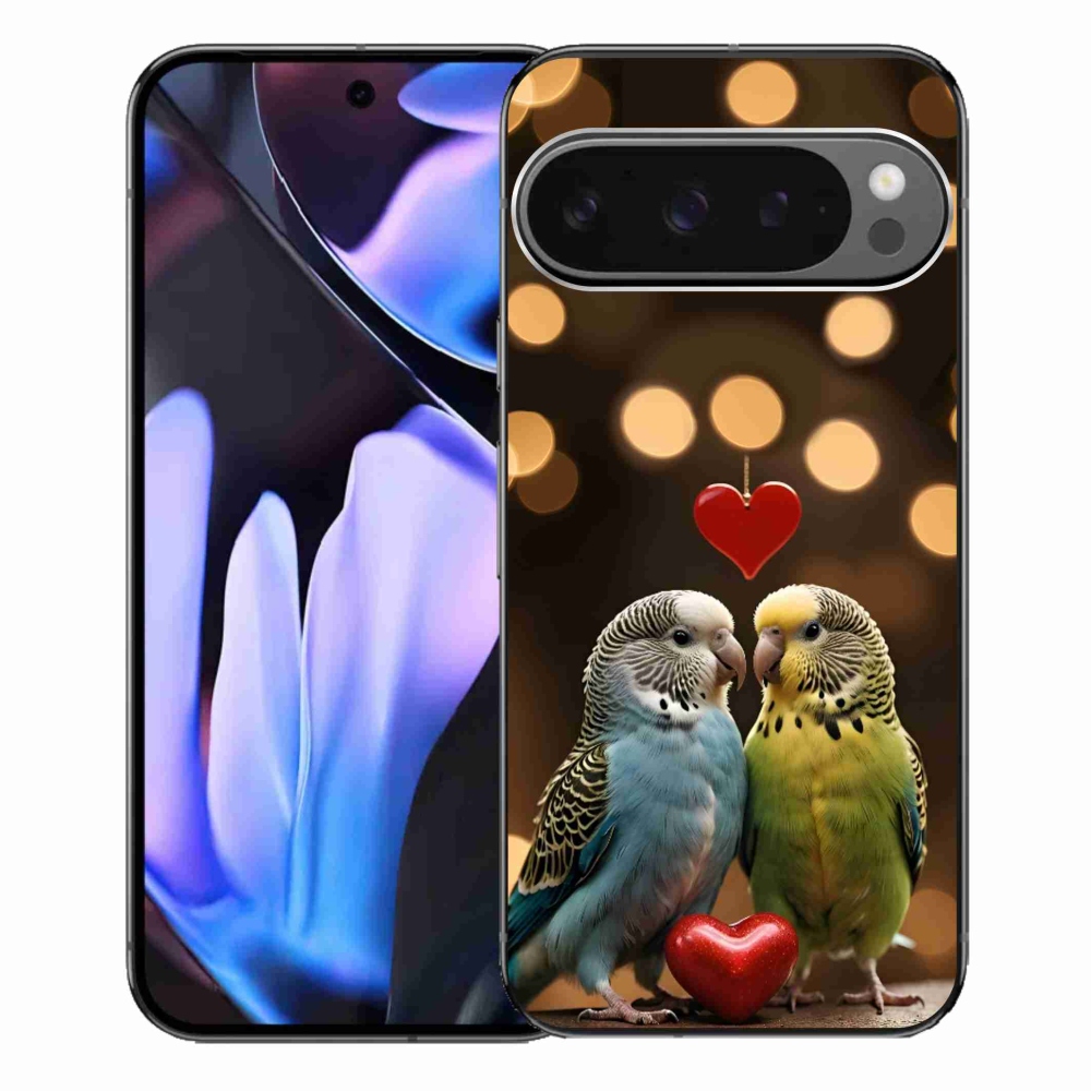 mmCase gél tok a Google Pixel 9 Pro XL-hez – szerelmes papagájok