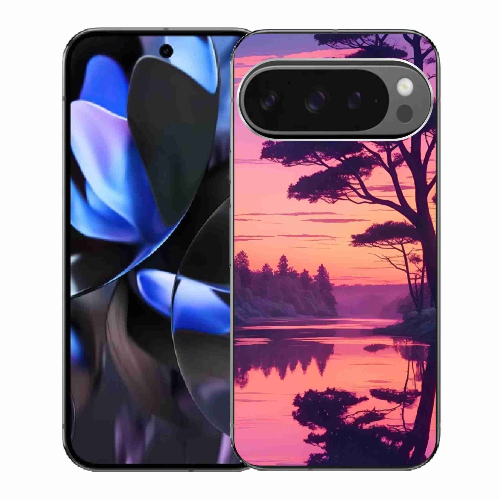 Gél borítás mmCase a Google Pixel 9 Pro számára - naplemente a tó felett