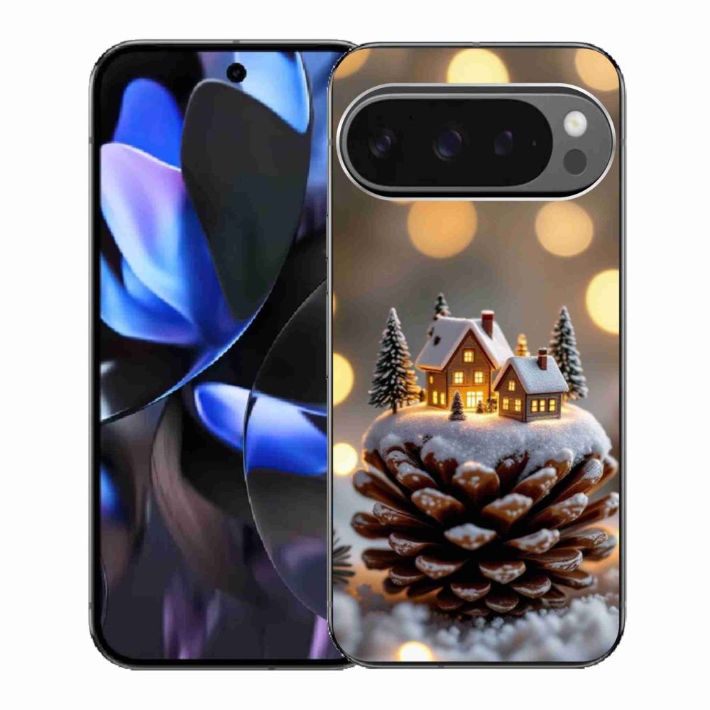 Gél borítás mmCase a Google Pixel 9 Pro számára - téli falu