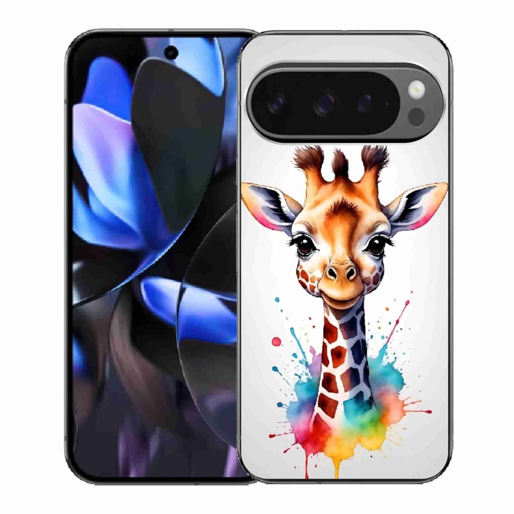 Zselés borítás mmCase a Google Pixel 9 Pro számára - zsiráf 1