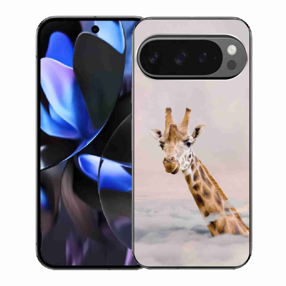Gél borítás mmCase a Google Pixel 9 Pro számára - zsiráf a felhőkben