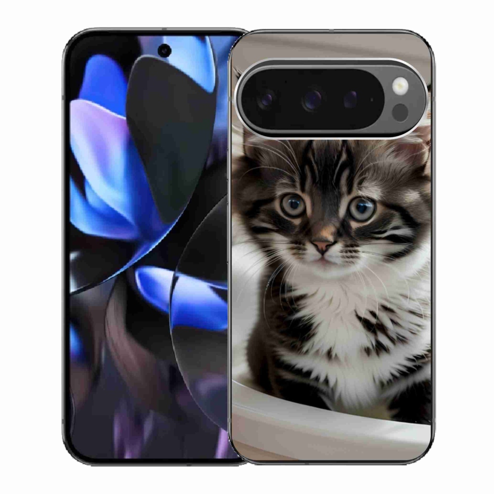 Gél borítás mmCase a Google Pixel 9 Pro számára - kíváncsi cica