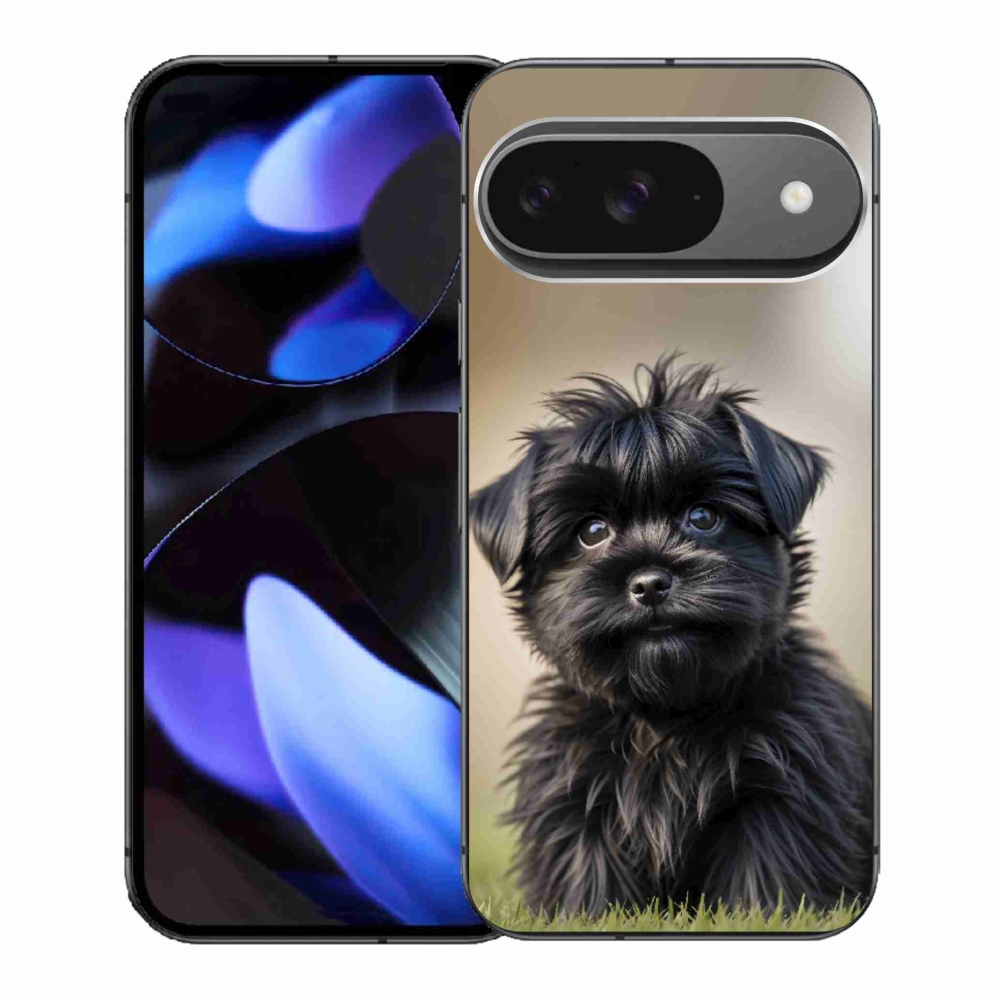 Gél borítás mmCase a Google Pixel 9-hez - aranyos fekete kutya