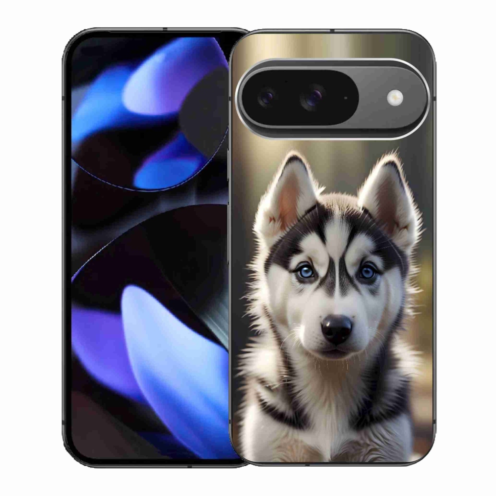 Gél borítás mmCase a Google Pixel 9 számára - aranyos szibériai husky