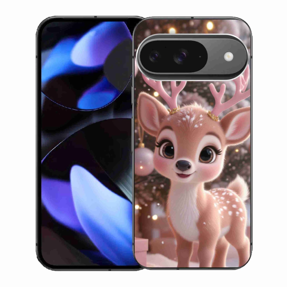 Gél borítás mmCase a Google Pixel 9 számára - aranyos rénszarvas