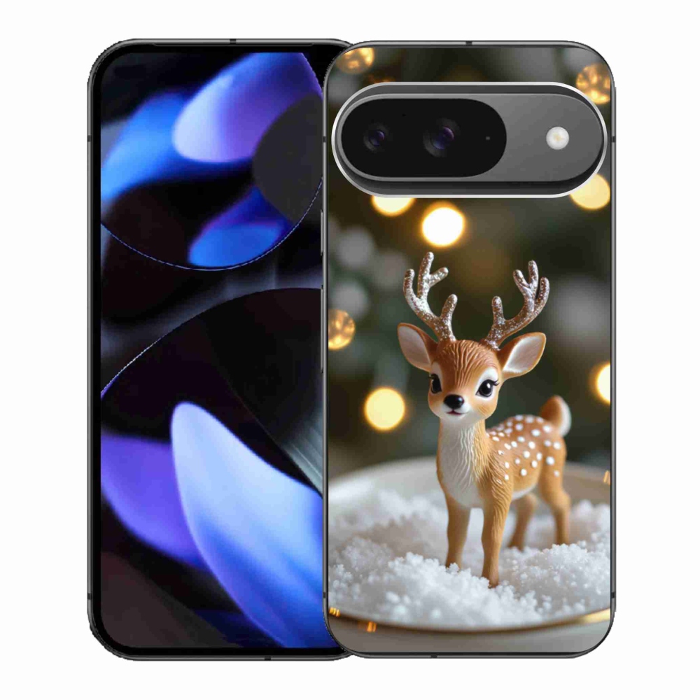 Gél borítás mmCase a Google Pixel 9-hez - aranyos karácsonyi szarvasok