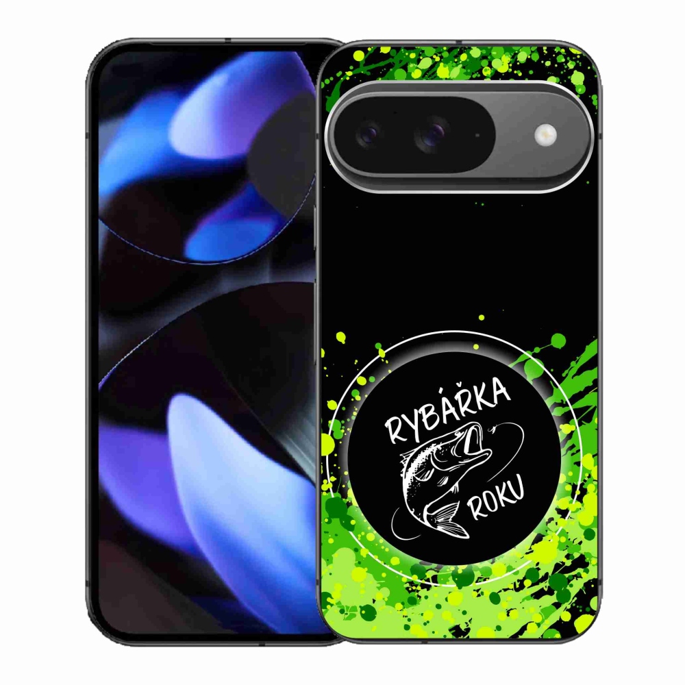 Gél borítás mmCase a Google Pixel 9-hez - Az év halászának fekete háttere