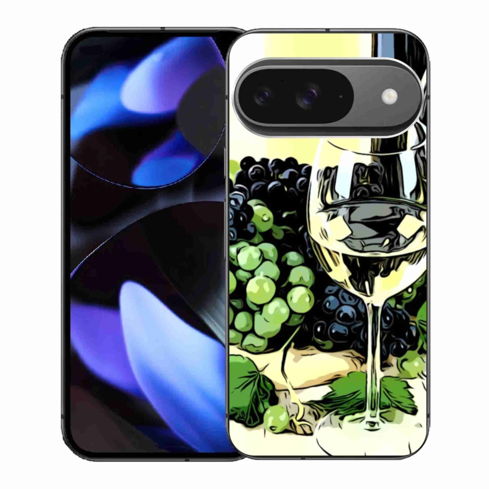 Gél borító mmCase a Google Pixel 9-hez - pohár bor