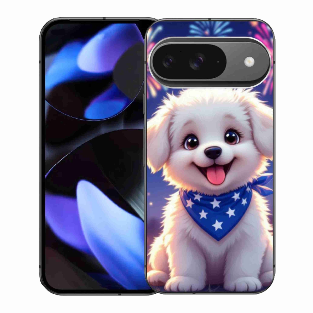 Gél borítás mmCase a Google Pixel 9-hez - ünnepi kiskutya
