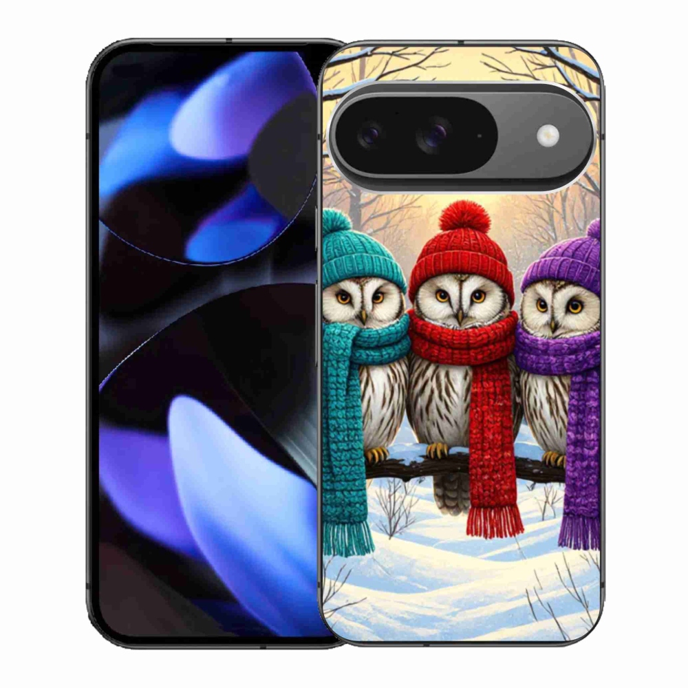 Gél borítás mmCase a Google Pixel 9-hez - bagoly barátok