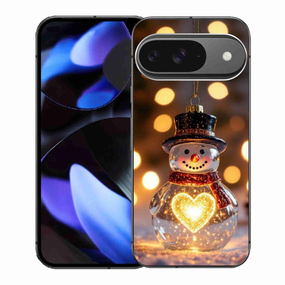 Gél borítás mmCase a Google Pixel 9-hez - Karácsonyi hóember
