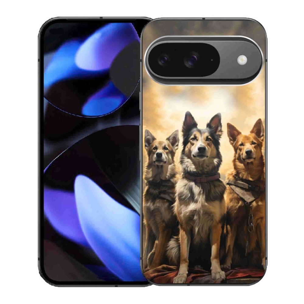 Gél borítás mmCase a Google Pixel 9-hez - három kutya