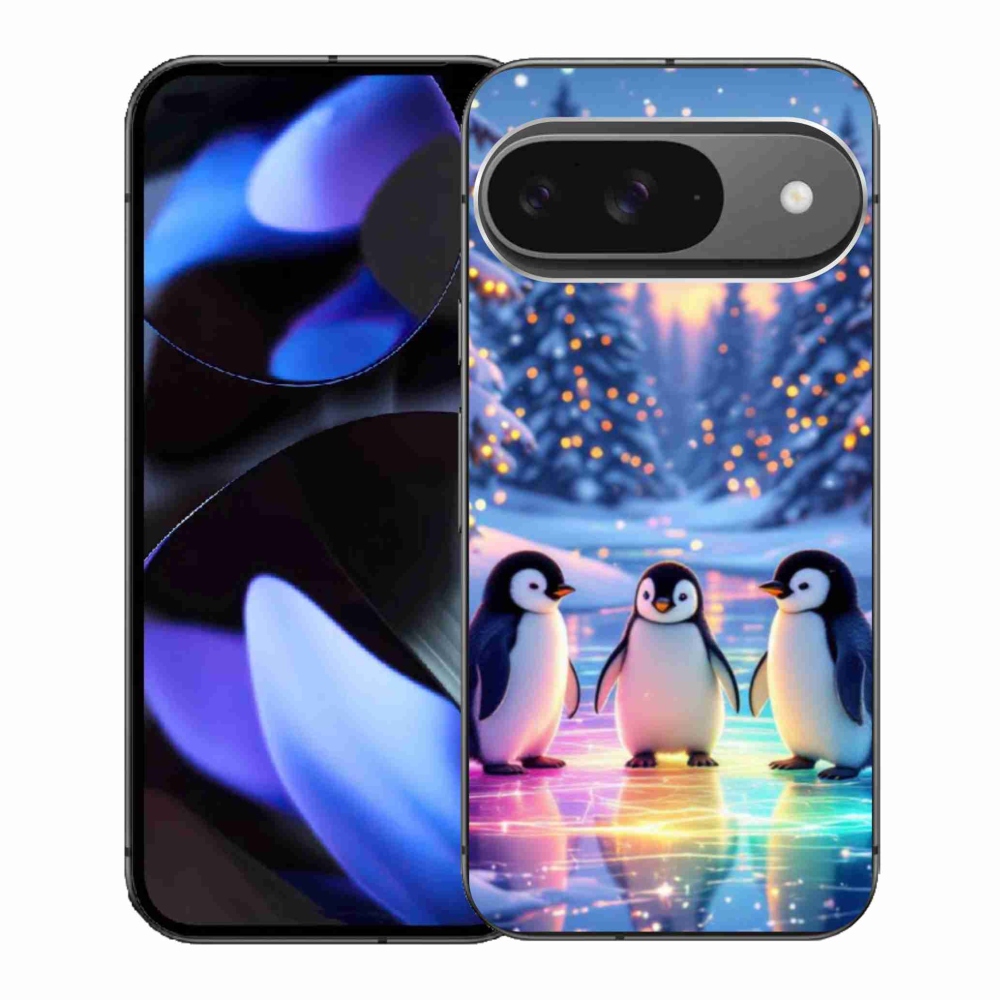 Gél borítás mmCase a Google Pixel 9-hez - Pingvinek