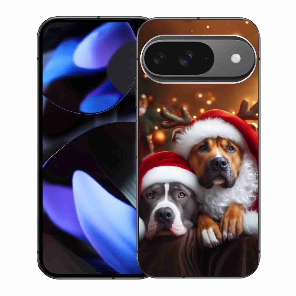 Gél borítás mmCase a Google Pixel 9-hez - Karácsonyi kutyák