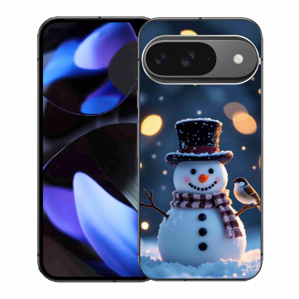 Gél borítás mmCase a Google Pixel 9-hez - Karácsonyi hóember