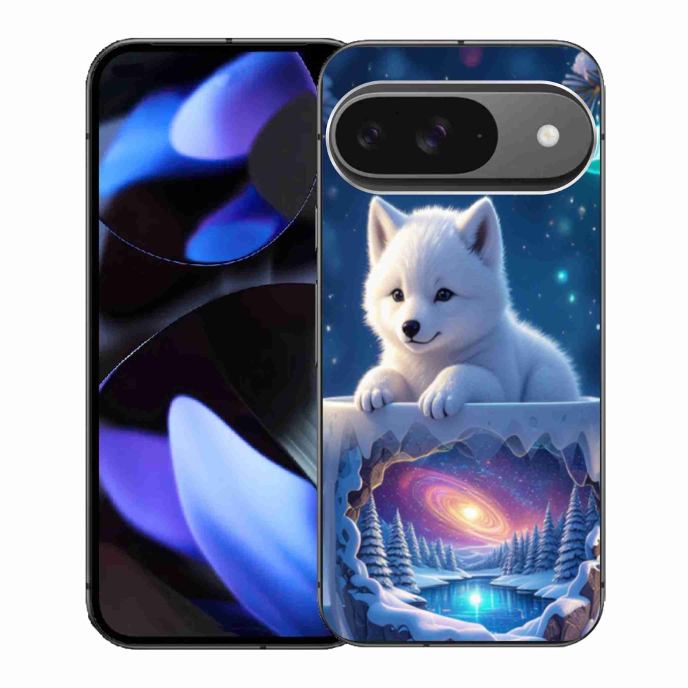 Gél borítás mmCase a Google Pixel 9-hez - Karácsonyi kölyökkutya