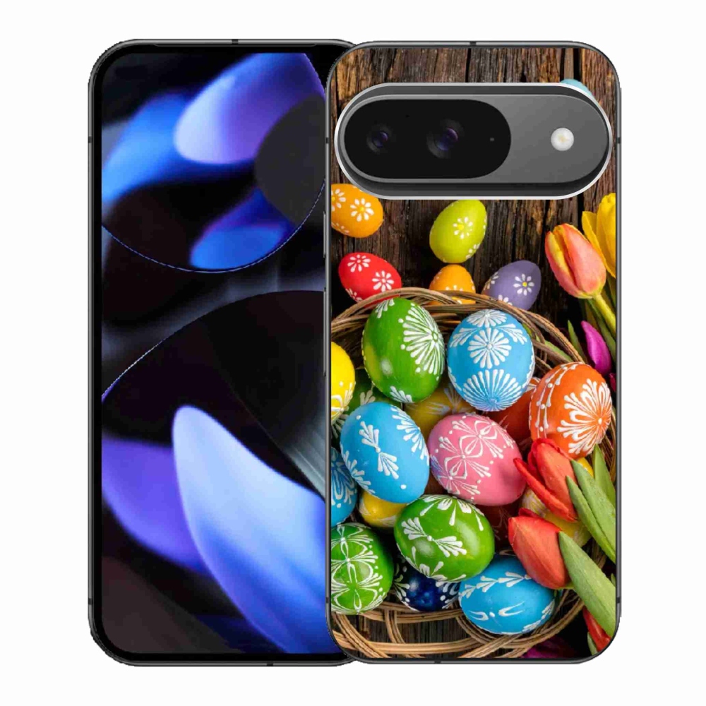 Gél borítás mmCase a Google Pixel 9-hez - Húsvéti tojások