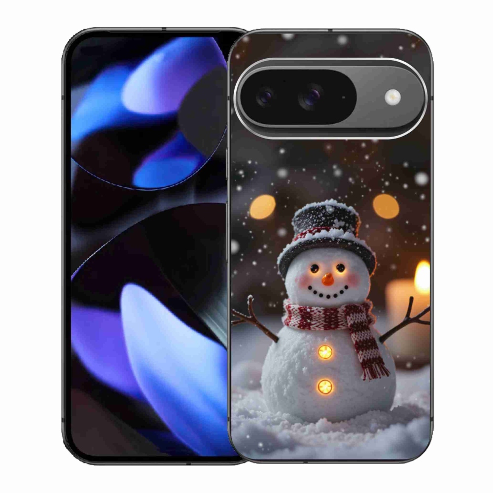 Gél borítás mmCase a Google Pixel 9-hez - boldog hóember
