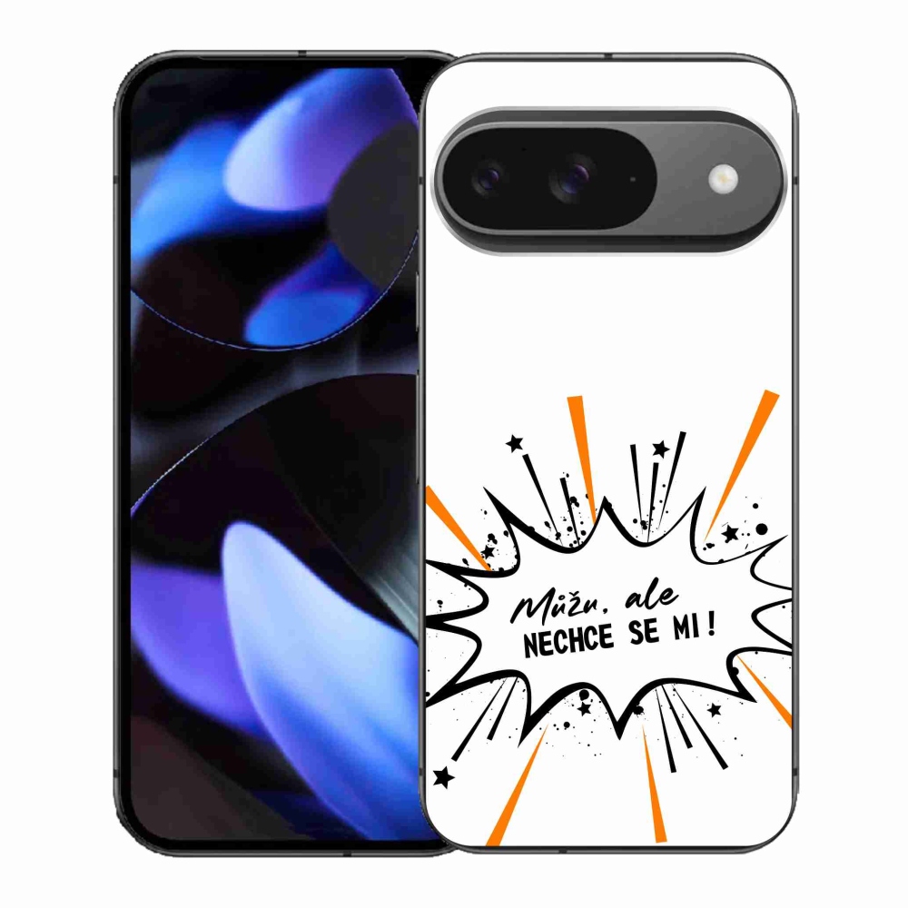 Gél borító mmCase a Google Pixel 9-hez - vicces szöveg 11 fehér háttér