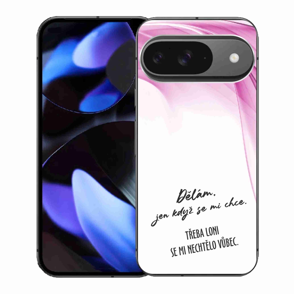 Gél borító mmCase a Google Pixel 9-hez - vicces szöveg 12 fehér háttérrel