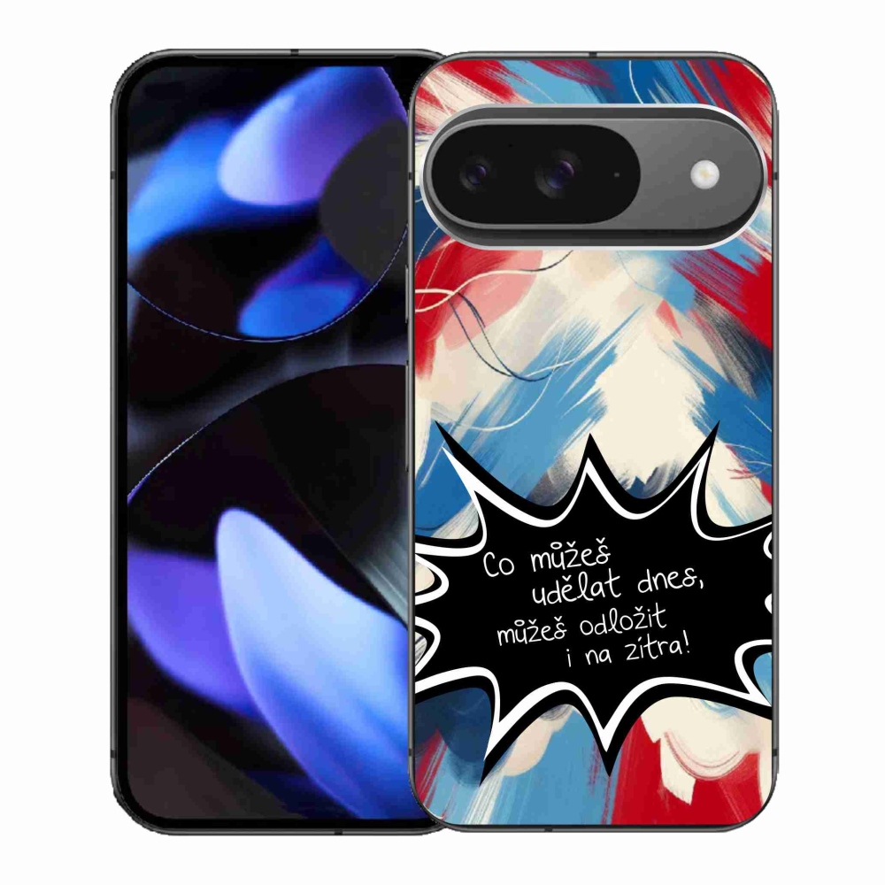 Gél borítás mmCase a Google Pixel 9-hez - vicces szöveg 9 fekete háttér
