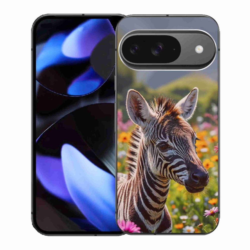 Zselés borítás mmCase a Google Pixel 9-hez - zebra a réten