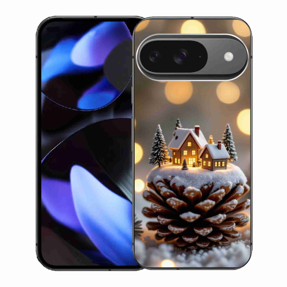 Gél borítás mmCase a Google Pixel 9 számára - téli falu