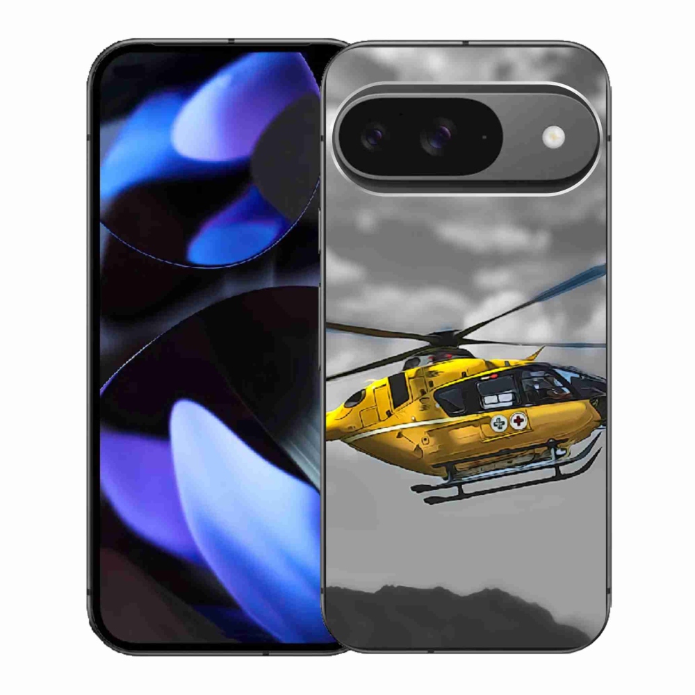 Gél védőhuzat mmCase a Google Pixel 9-hez - sárga helikopter