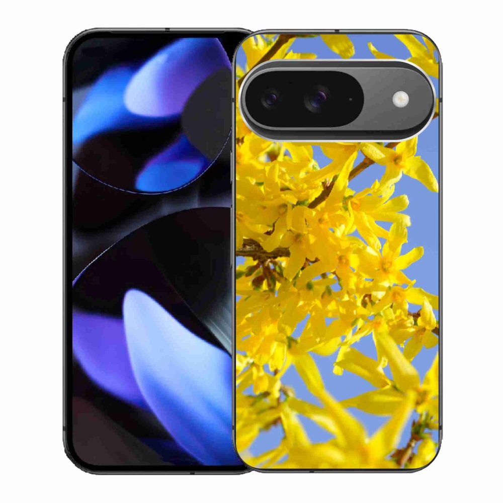 Gél borítás mmCase a Google Pixel 9-hez - sárga virágok