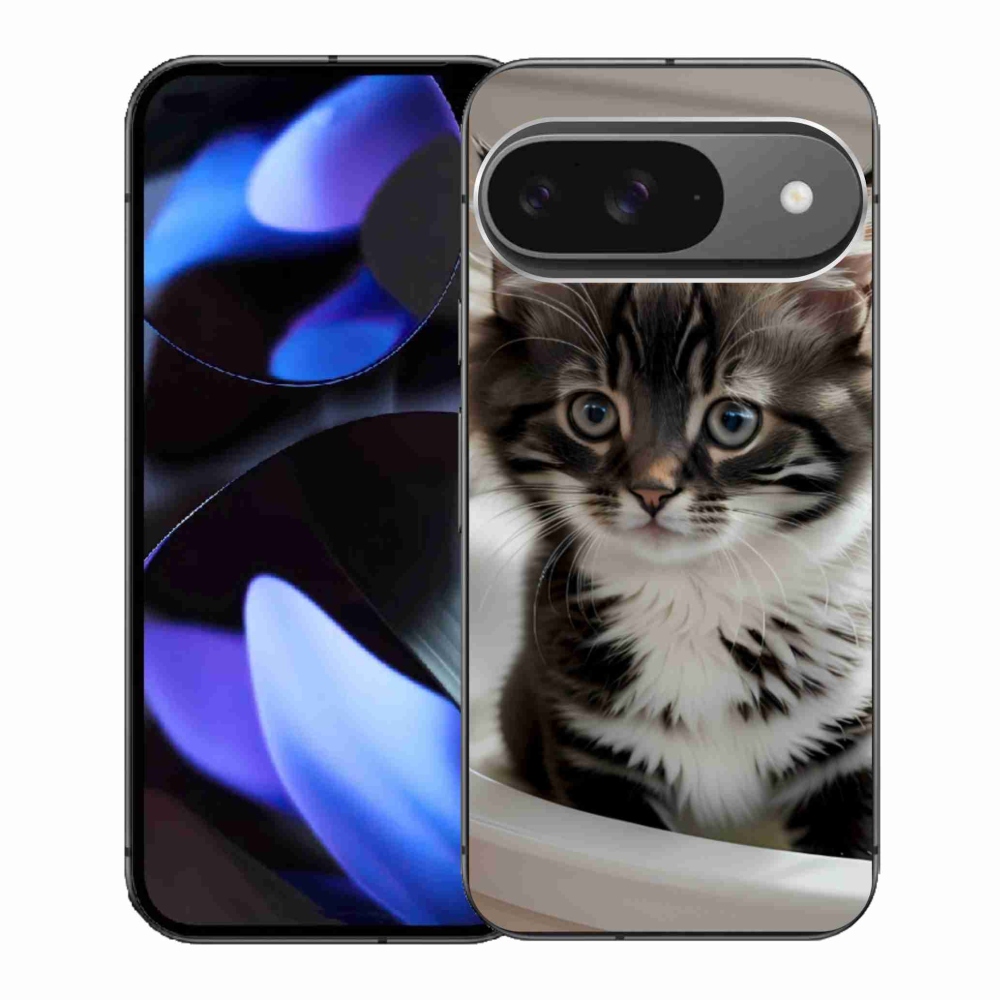 Gél borítás mmCase a Google Pixel 9-hez - kíváncsi cica