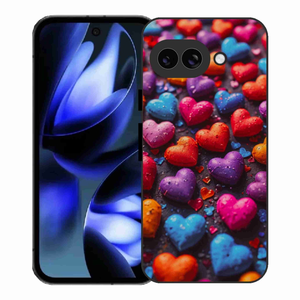 Zselés borítás mmCase a Google Pixel 9a számára - színes szív