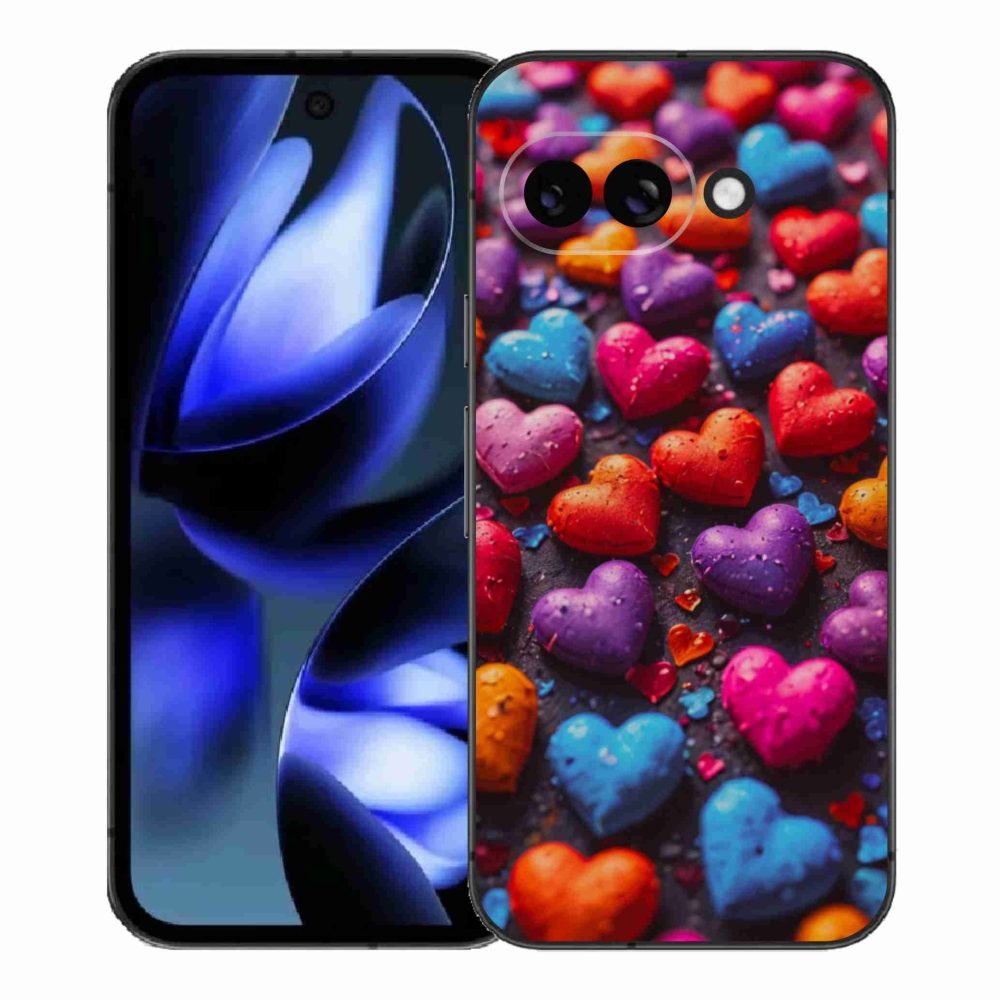 Zselés borítás mmCase a Google Pixel 9a számára - színes szív