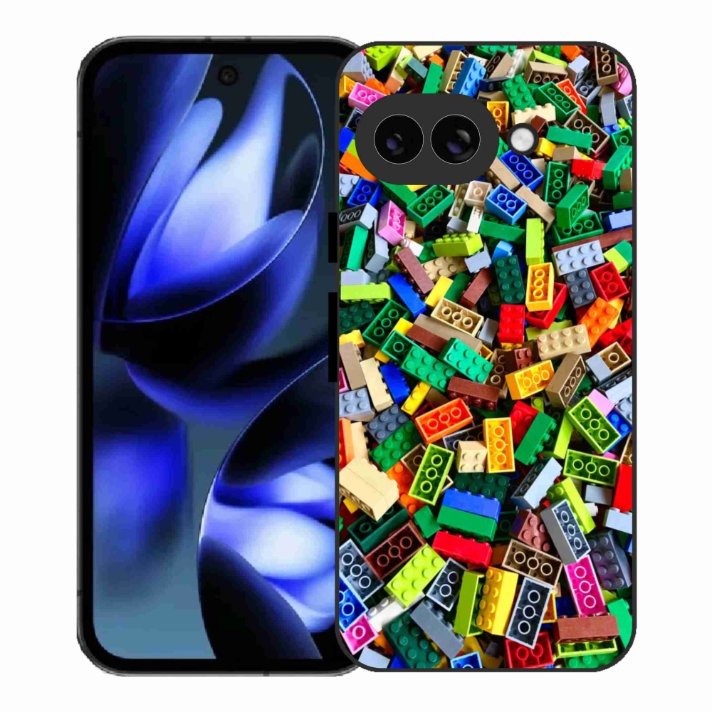 Gél borítás mmCase a Google Pixel 9a számára - színes építőkockák
