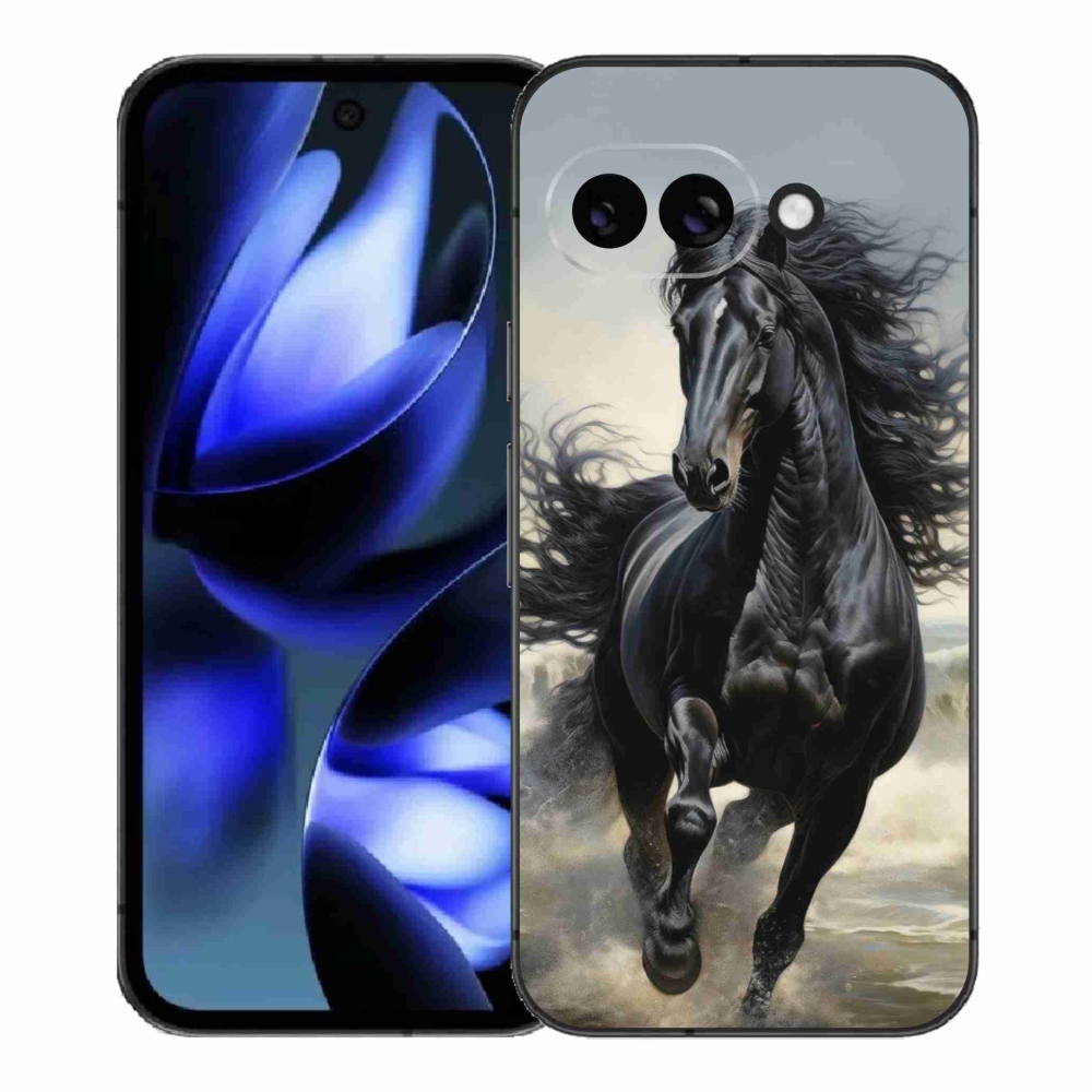 mmCase gél tok a Google Pixel 9a-hoz – futó fekete ló